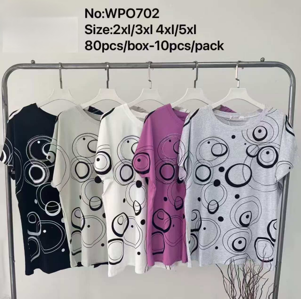 Bluzki damskie Roz 2XL-5XL, Mix Kolor Paczka 10 szt